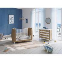 Vaikiška lovelė su pintine Theo Bebe, balta