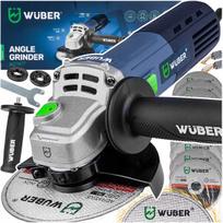 Kampinis šlifuoklis Wuber WR-AG, 125 mm, 850 W, 11000 aps./min., 10 pjovimo diskų komplektas