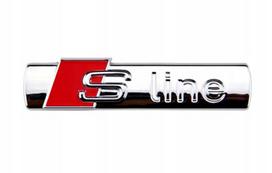 Audi S-line galinių durelių lipdukas sparno grotelės EMBLEMAT SLINE chromuotos