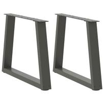 Valgomojo stalo kojos v formos 2 vnt antracitas 70x(42-43,3) cm