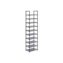 Batai lentyna, SONGMICS, 45x28x173 cm, Juoda, Pilka.