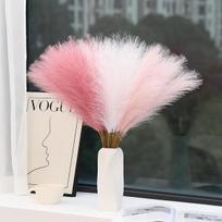 Dirbtinių pampasų žolės puokštė 18 vnt.,  Pink & White & Blush