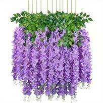 Dirbtinių visterijų gėlių girliandos,  Violetinė