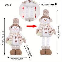 Kalėdinė lėlė su šaliku,  Top Hat Snowman Style