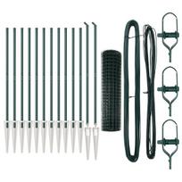vidaXL Tvora su stulpais Žalia 1,2 x 25 m Plienas ir PVC