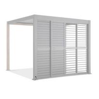 Stumdomos žaliuzinės durys pavėsinei Pergola PREMIUM 4m, White