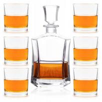 Stiklinis viskio rinkinys su karafe, 6 × 330 ml + 700 ml, dovanų dėžutėje
