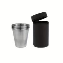 Nerūdijančio plieno vyno taurių komplektas, Vidutinis 70 ml (4 puodelių rinkinys)