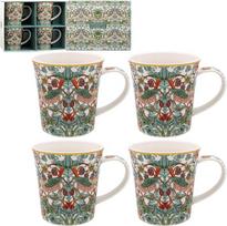 William Morris "strawberry Thief" puodelių rinkinys (4 vnt.)