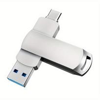 USB laikmena USB 3.0 2-in-1 Type-C atmintinė,  Sidabrinis