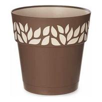 CLOE plastikinis vazonas 25cm. Rudas