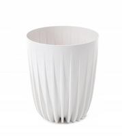 Plastikinis vazonas su įdėklu "Mira Eco" 14,5 cm baltas