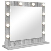 Veidrodinis stalas su LED šviesomis Pilka Sonoma 60x55x18 cm