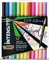 Rašikliai Bic Intensity Dual Tip, 12 spalvų
