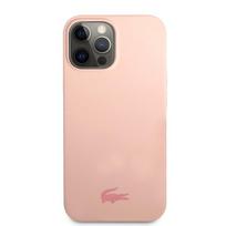 Lacoste Apple iPhone 13 Pro skysto silikono dėklas, blizgus, spausdinant logotipą, rožinis
