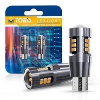 Led lemputė W16w T15 Canbus oranžinė galinga 1200lm 24smd posūkio signalas