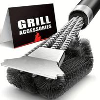 Grilio šepetys su grandikliu - stiprus BBQ valiklis