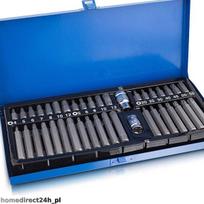 41 dalių profesionalių antgalių rinkinys su bituxx rankenėlėmis dėkle crv plienas torx spline hex