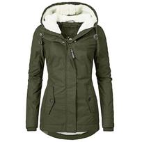 (xxxL-Army Green)Moteriška madinga šilta striukė Striukė viršutiniai drabužiai su kailiu pamušalu tranšėja žiema, šiltas gobtuvas Parka Overcoat Moteriška džemperis Suknelė Moteriški drabužiai, XXXL