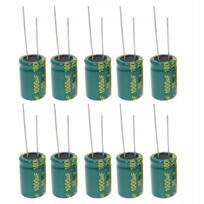Elektrolitinis kondensatorius 1000uF 16V – Mažas ESR, Kompaktiškas 10x17 mm, Temperatūra -40°C iki +105°C