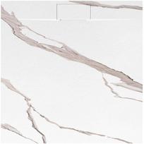 Dušo irklavimo baseinas Bazalt CARRARA WHITE 90x90