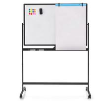 Costway dvipusė mobilioji lenta, reguliuojamo aukščio magnetinė lenta 120 x 80 cm