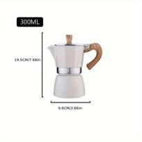 Aliumininis Moka kavos virimo aparatas,  300 ml baltos spalvos