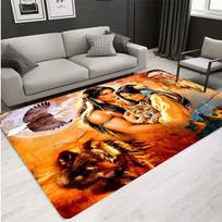 Poliesterinis kilimas su vilko raštu,  120 cm x 160 cm / 47,24 colio x 63 colio