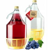 Butelis vynui su kamščiu 5 L , 2 vnt.