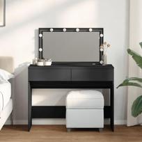 Kosmetinis staliukas su led, juodos spalvos, 100x40x120cm