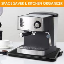 Espresso kavos aparatas su garų antgaliu, juodas/sidabrinis