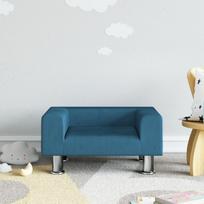vidaXL Vaikiška sofa, mėlynos spalvos, 50x40x26,5cm, aksomas