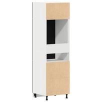 Šaldytuvas spinta juodu ąžuolu - 60x57x207 cm, Pagaminta iš inžinerinės medienos