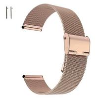 BestAccessories, milaninė apyrankė laikrodžiui, 20 mm pločio, rožinio aukso spalvos