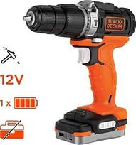 Akumuliatoriaus smūginis suktuvas-gręžtuvas Black&Decker BDCHD12S1-XJ