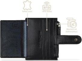 Bugatti Remo maža piniginė su Rfid apsauga, juodos spalvos mini piniginė iš odos