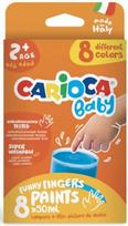 Dažai pirštais Carioca Baby 50 ml, 8 vnt.