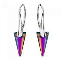 Sidabriniai auskarai moterims DiamondSky „Spike II (Vitrail Medium)“ su Swarovski kristalais