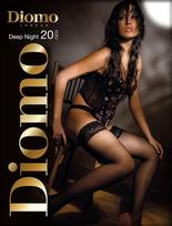 Ilgos kojinės moterims Diomo Deep Night, juodos, 20 DEN, 2