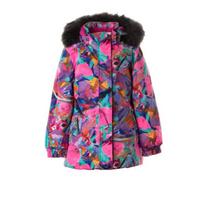 Huppa Mergaičių žieminė striukė ENELY 1, fuchsia pattern, 116