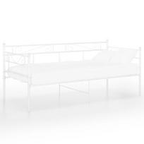 vidaXL Sofos-lovos rėmas, baltos spalvos, 90x200cm, metalas