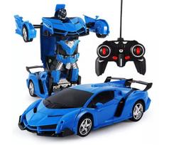 Auto robotas 2in1 nuotolinio valdymo automobilis vaikams rinkinys Click4Toys