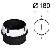 Adapteris keraminiam kaminui. Juodas metalas, 2 mm. D-180 mm.