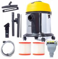 Pramoninis dulkių siurblys Riwall PRO FERDEK 2500, 2500 W, 20 l, sausam ir šlapiam valymui, be maišelio, su turbo šepečiu ir HEPA filtrais