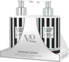 Rinkinys Vivian Gray Lemon & Green Tea: skystas muilas, 250 ml + rankų kremas, 250 ml