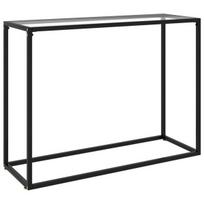 vidaXL Konsolinis staliukas, skaidrus, 100x35x75cm, grūdintas stiklas, Permatomas