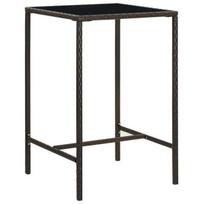 Sodo baro stalas, 70x70x110 cm, rudas