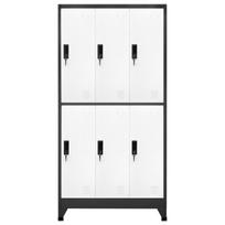 vidaXL Persirengimo spintelė, antracito/balta, 90x45x180cm, plienas
