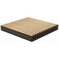 HOMCOM Akustinės plokštės 4 vnt. 60 x 60 cm 3D sienų plokštės, "pasidaryk pats" akustinės plokštės, sieninės plokštės svetainei, namų biurui, studijai, ąžuolas