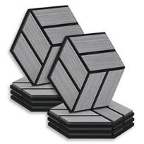 Akustinės panelės, Šešiakampis medaus sausainis, 30x26 cm, Pilka, Akustilised paneelid, kuusnurkne kärjestruktuur, 30x26 cm, hall